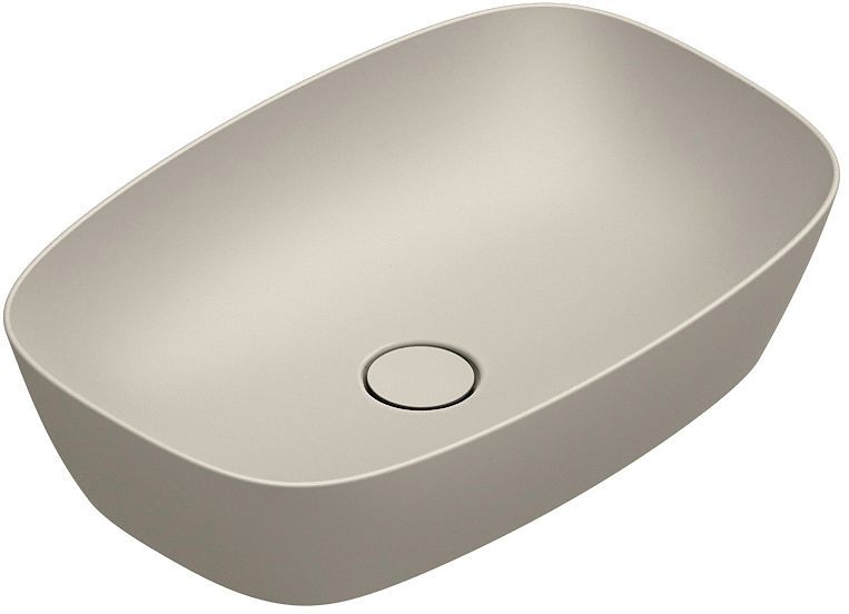 Opbouwlavabo alvea catalano cataglaze+ 60X40 H14 zonder overloop sabbia satinato