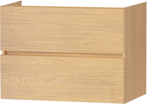 Onderbouw Molto 2 laden 80 eik brons, badkamermeubelen — SKU DESCO-190017