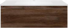 Onderbouw COFFEE 1 lade 90 notelaar Decor fluweel+wastafel mat wit