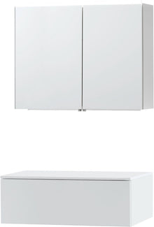 MEUBLE PURO SOLO BLANC 90 1 TIROIR SOLID A POSER ARMOIRE TOILETTE