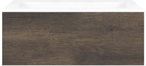 Onderbouw COFFEE 1 lade 80 kastanje Decor truffel +wastafel porselein zonder kraangat wit