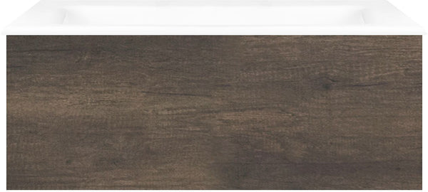 Onderbouw COFFEE 1 lade 80 kastanje Decor truffel +wastafel porselein zonder kraangat wit