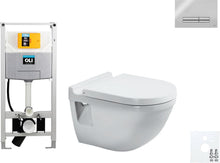 WALLFIX OLI WC SUSPENDU STARCK 3 DURAVIT GLAM BRILLANT CHROME