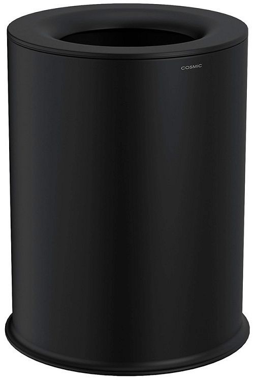 Afvalemmer staand geyser COSMIC 5L mat zwart, sanitaire accessoires — SKU DESCO-178534