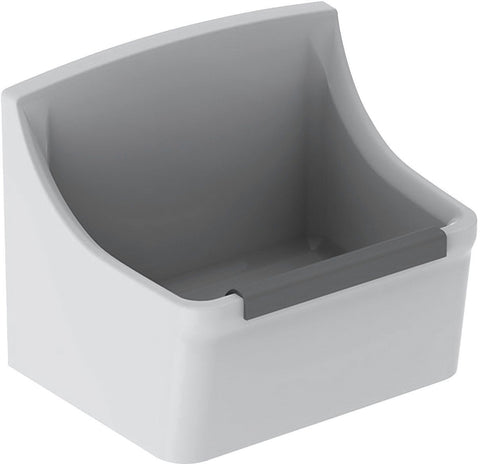 Uitgietbak+stootrand norma Geberit 450X350MM zonder gaten zonder overloop wit
