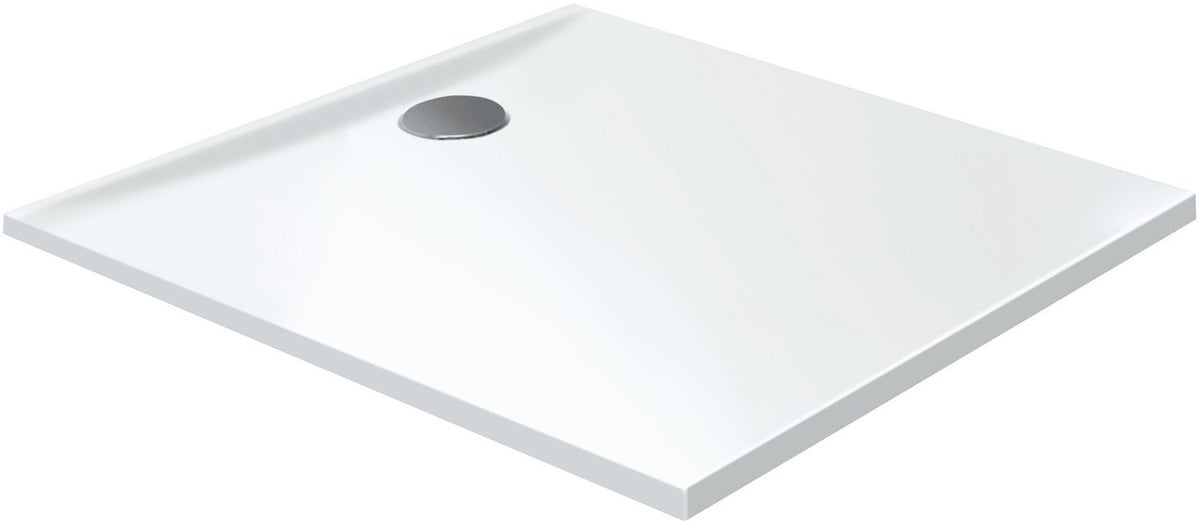 Doucheplaat newforce 90-90-3,5 Solid mat wit