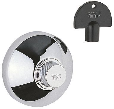 KLEURS.INB.STOPKRAAN M.SLEUTEL FG  CHROOM