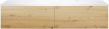 SOUS MEUBLE COFFEE 2 TIROIRS 140 CHENE DECOR URBAN+LAVABO DROITE BLANC