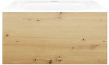 Onderbouw COFFEE 1 lade 60 eik urban+wastafel porselein wit