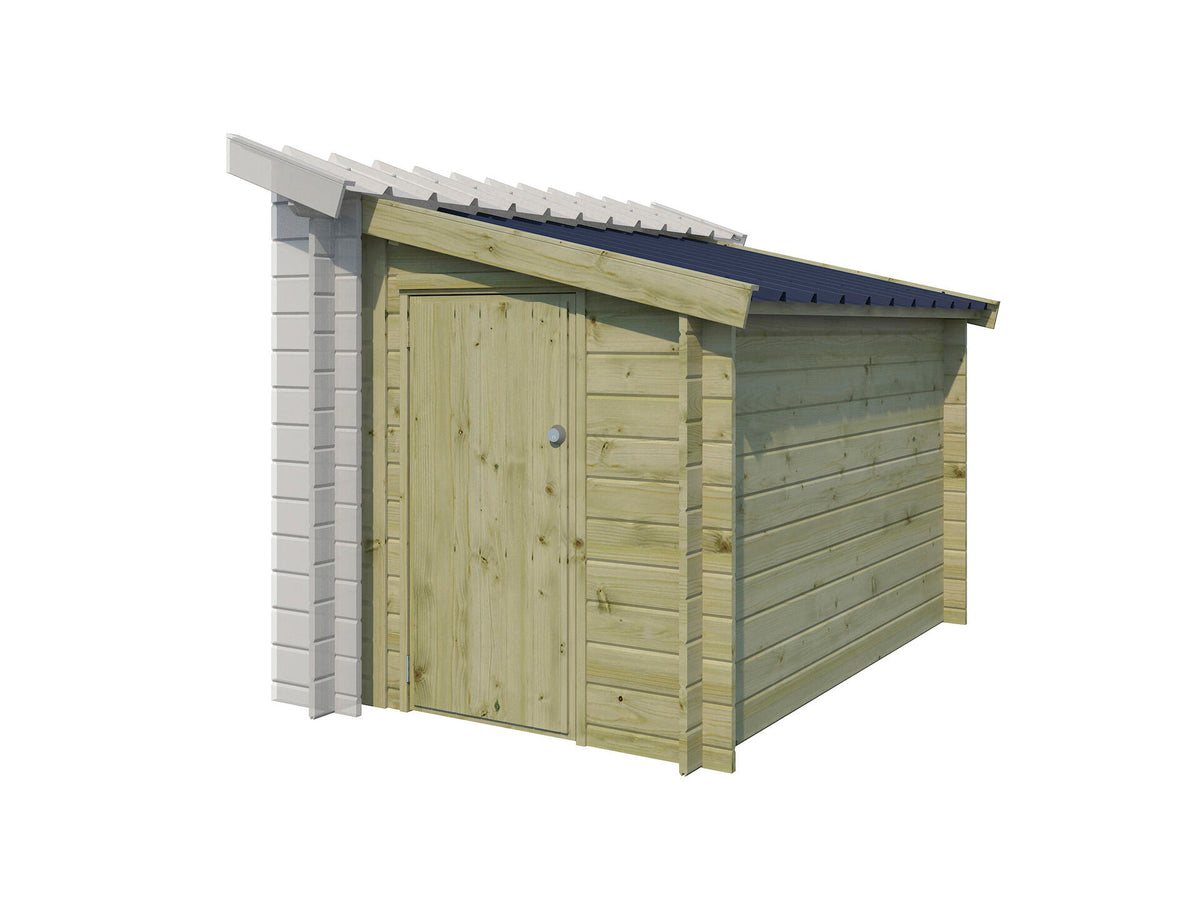 Gardenas aanbouwhuisje 150x265 cm hout geïmpregneerd anticondensbescherming
