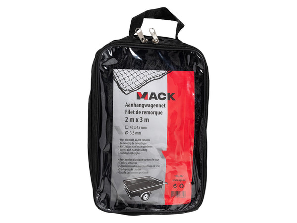 Mack aanhangwagennet 200x300 cm zwart