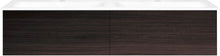 SOUS MEUBLE COFFEE 2 TIROIRS 140 DUO CHENE DECOR MOKKA +DOUBLE LAVABO PORCELAINE BLANC