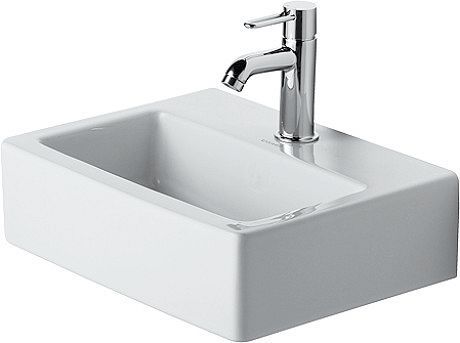 Opbouwhandenwasser vero Duravit 45CM +kraangat wit, wastafels — SKU DESCO-135316
