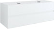SOUS MEUBLE 2 TIROIRS+ TABLET POUR 2 LAVABOS A POSER TENSO 140CM +TROUS ROBINETS BLANC