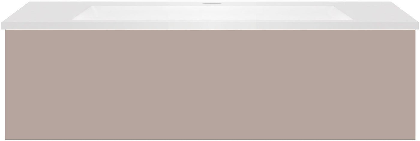 Onderbouw COFFEE 1 lade 100BASALTGRIJS mat+wastafel kunstmarmer mat wit
