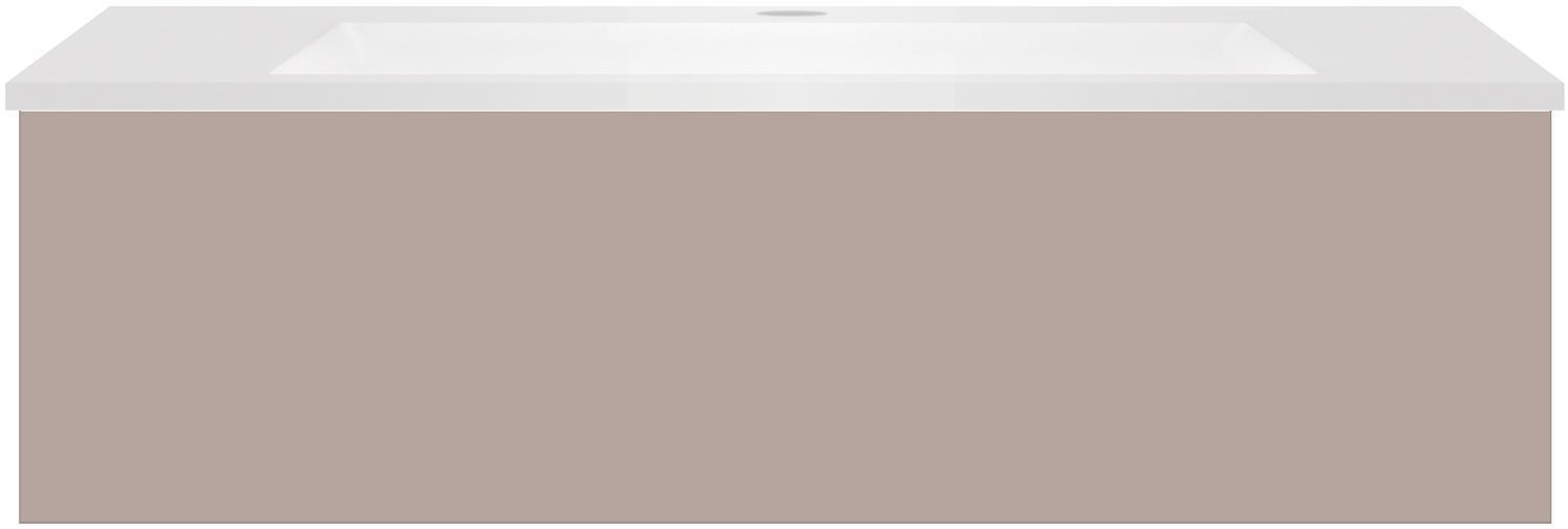 Onderbouw COFFEE 1 lade 100BASALTGRIJS mat+wastafel kunstmarmer mat wit