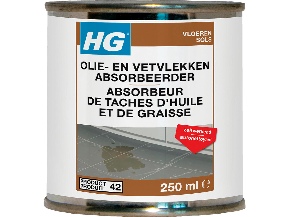 HG absorbeerder olie- en vetvlekken natuursteen 250ml