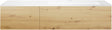 SOUS MEUBLE COFFEE 2 TIROIRS 140 CHENE DECOR URBAN+LAVABO EN MARBRE SYNTHETIQUE DROITE BLANC MAT