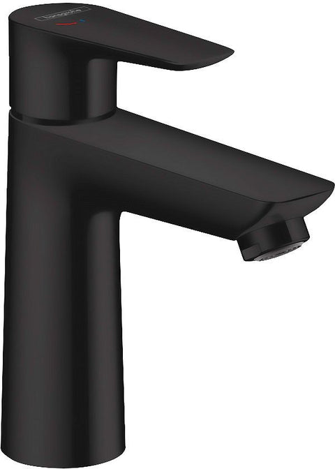 1GREEP MENGKRAAN LAVABO TALIS E 110 HG COOLSTART ZONDER AUTOMATISHE SLUITING MAT ZWART