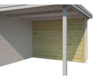Gardenas achterwand 300cm voor extensie Ervik geïmpregneerd