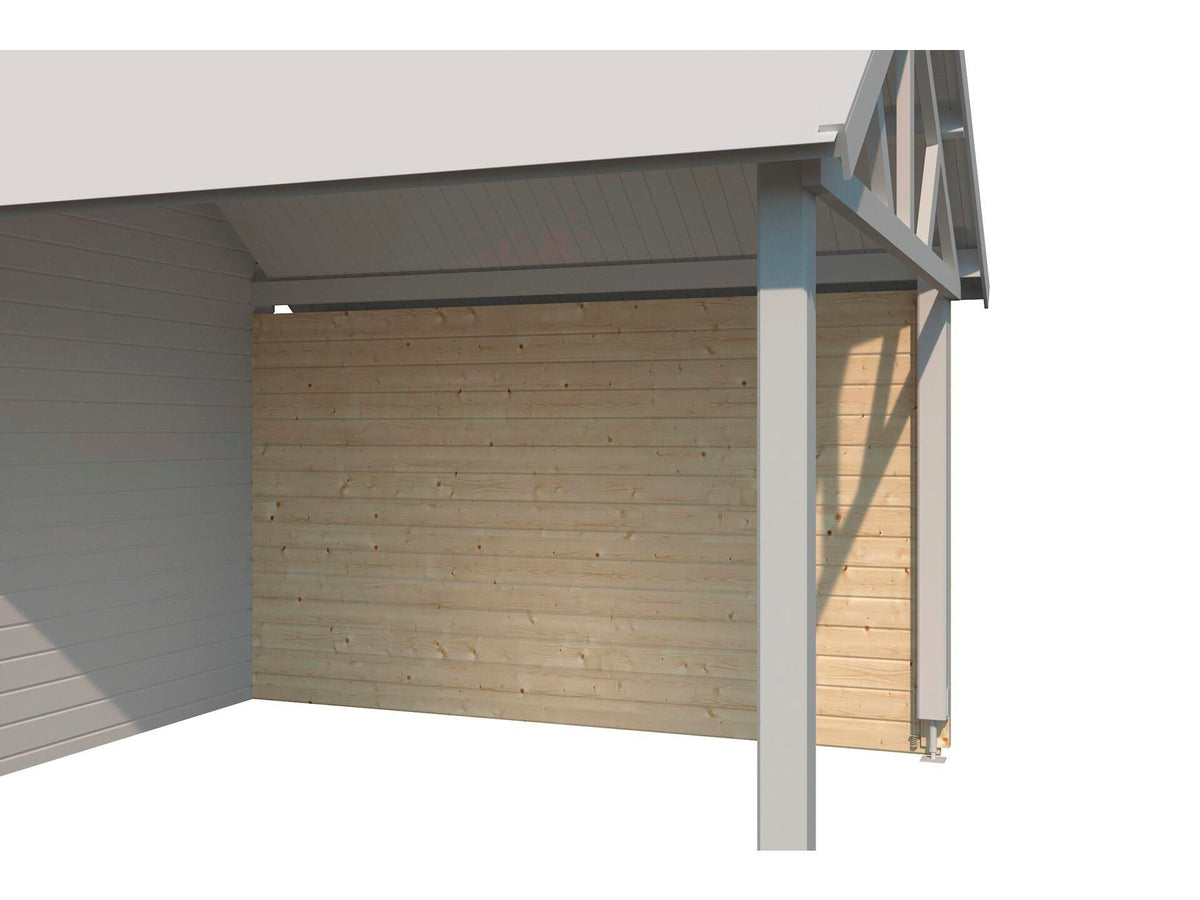 Woodlands achterwand 357x202 cm voor extensie Bristol L