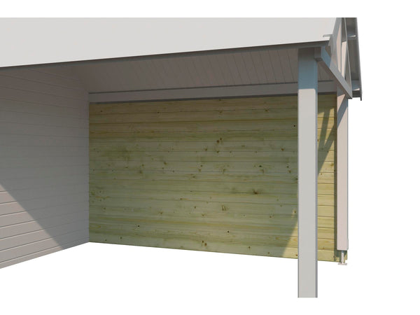 Woodlands paroi arrière 385cm pour extension Birmingham imprégné