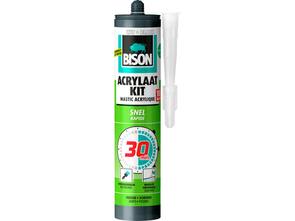 Bison acrylaatkit snel 300ml wit