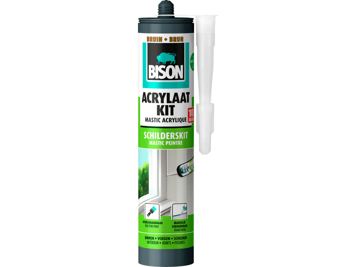 Bison acrylaatkit universeel 300ml bruin