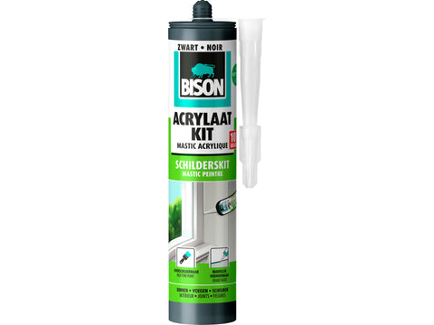 Bison acrylaatkit universeel 310ml zwart