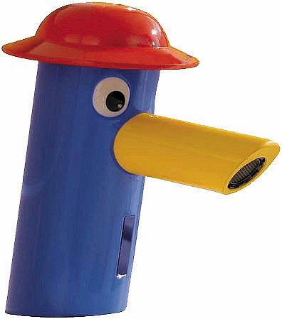 Koudwaterkraan kind bambini Geberit infrarood 6V blauw/geel/rood