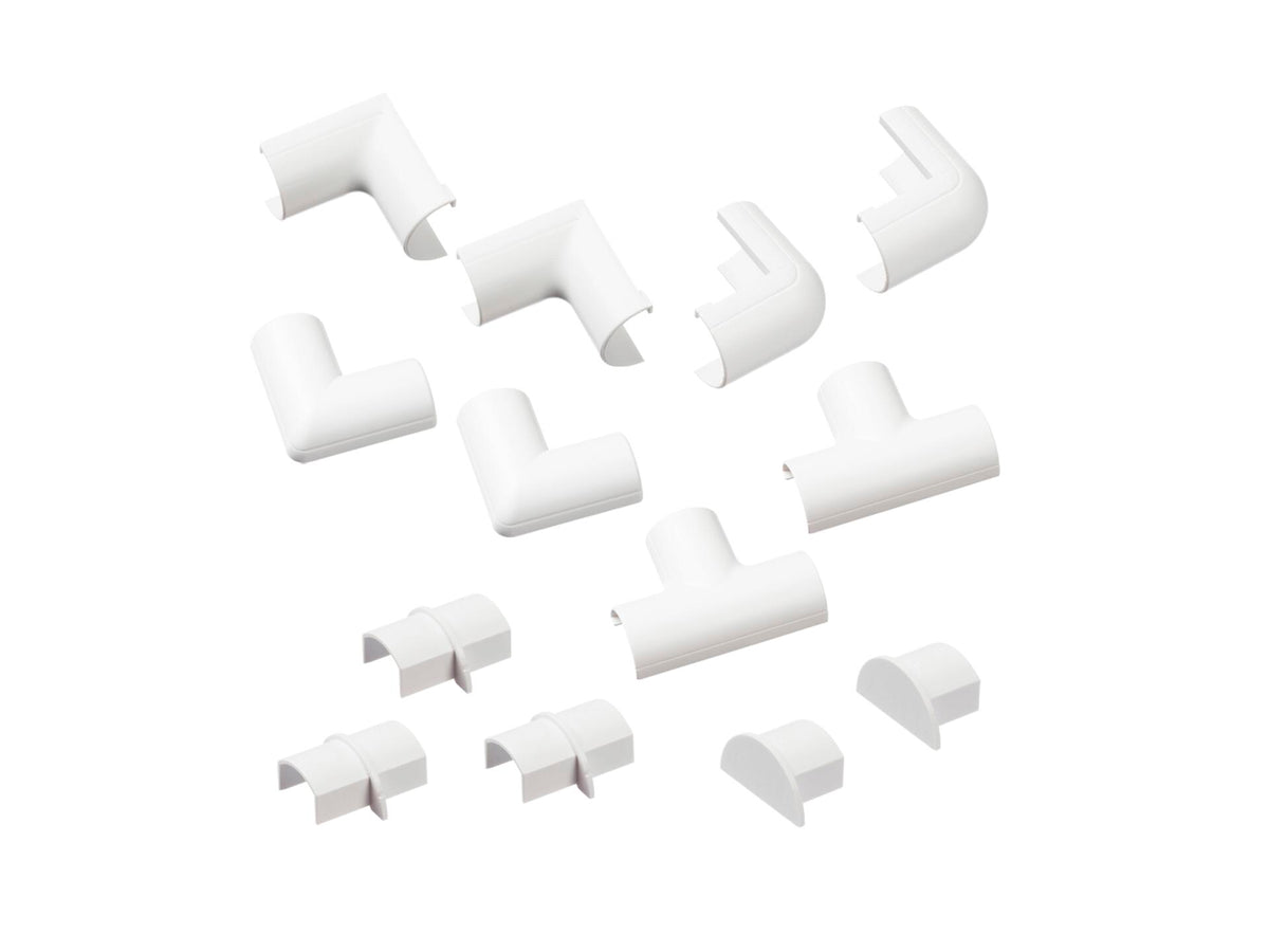 adapter kit voor kabelgoot 20x10 mm wit 10 stuks