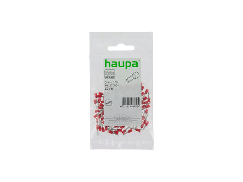 Haupa adereindhuls 1mm² 8mm rood