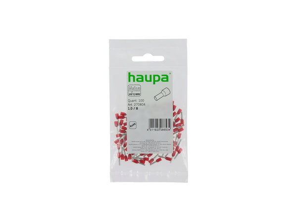 Haupa manchon de câble 1mm² 8mm rouge