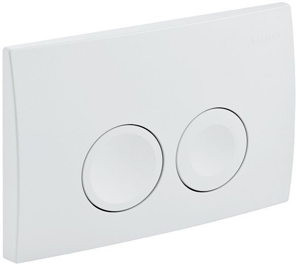 Duwplaat 2-TOETS DELTA25 rond voor Duofix Basic Geberit wit