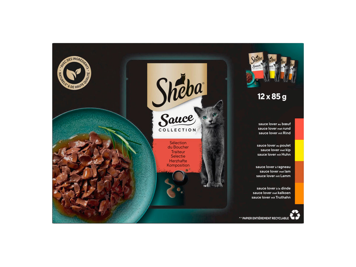 Sheba adult kattenvoer sauce collection 12x85 g