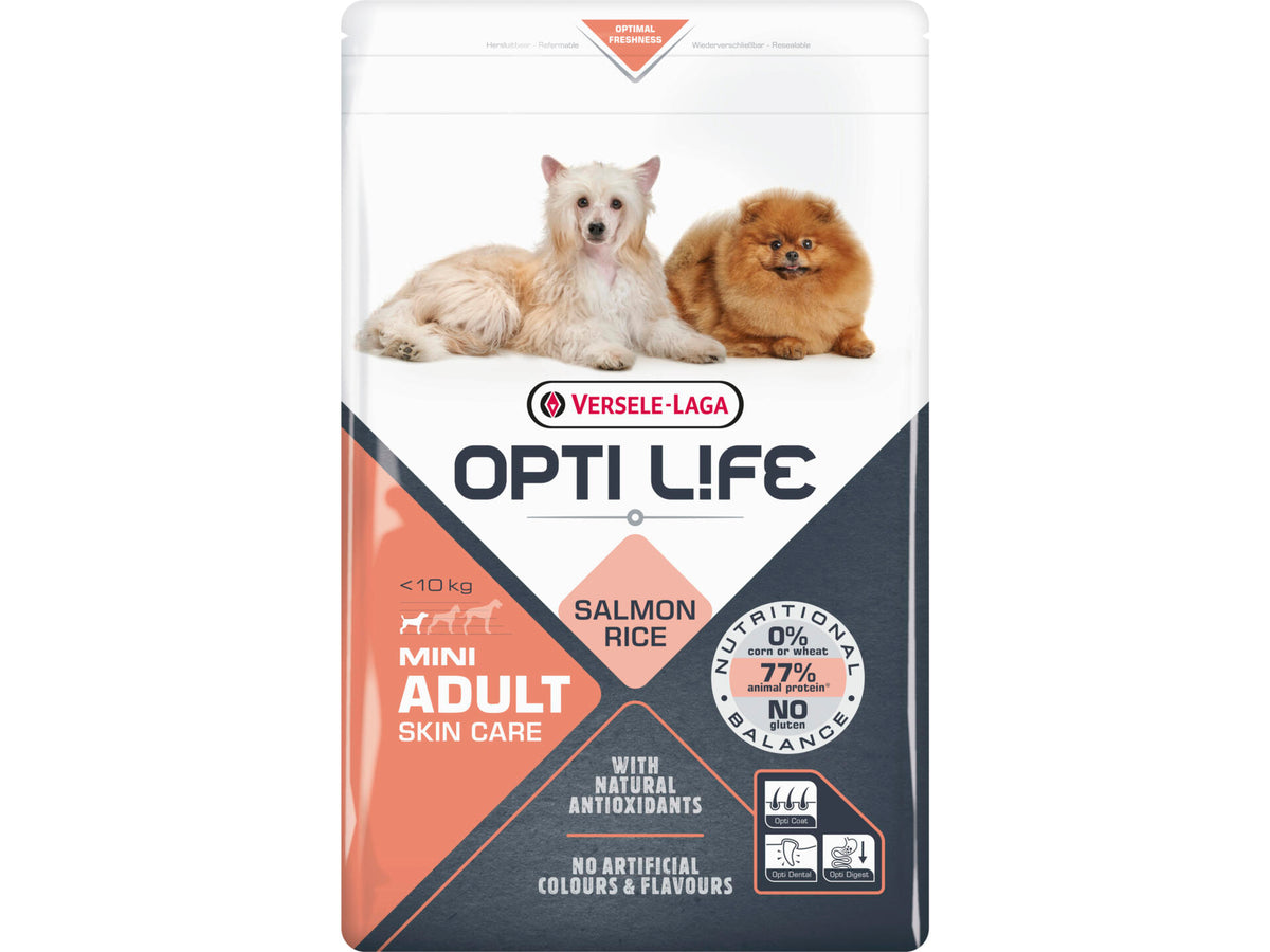 Opti Life adult skin care mini hondenvoer 2,5kg