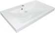 Tablet kunstmarmer cita 80X40,6 1 lavabo wit