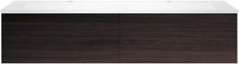 Onderbouw COFFEE 2 lades 140 duo eik Decor mokka +dubbele wastafel wit