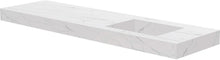 TABLET KERAMISCH MARMER PURO LAVABO S RECHTS B180 H10 ZONDER KRAANGAT WHITE CALACATTA