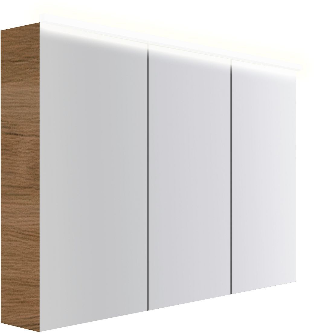 Spiegelkast COFFEE 3 deuren 1200MM 4250K eik Decor caramel