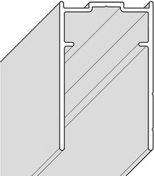 VERBREDINGSPROFIEL SWING NOVELLINI 15MM VOOR DEUR/VAST PANEEL LINKS/RECHTS CHROOM