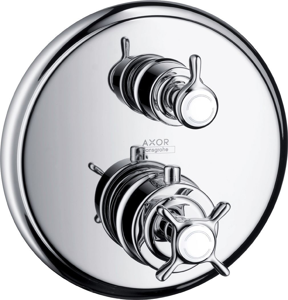 Afwerkset thermostaat+stopkraan montreux Axor chroom