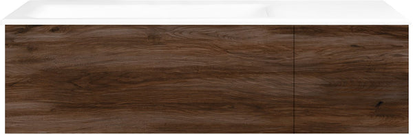 SOUS MEUBLE COFFEE 2 TIROIRS 110 NOTENLAAR DECOR FLUWEEL+LAVABO GAUCHE PORCEL.SNS TROU ROBINET BLANC