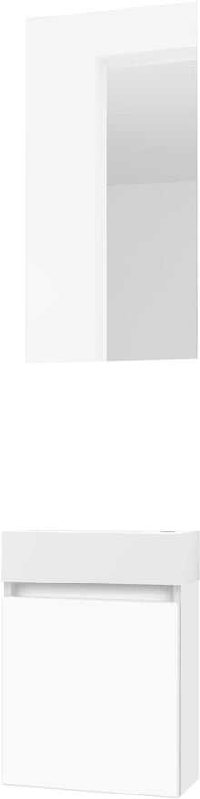 LAVE-MAINS FORM MINI SOLID/ 1 PORT/MIROIR BLANC