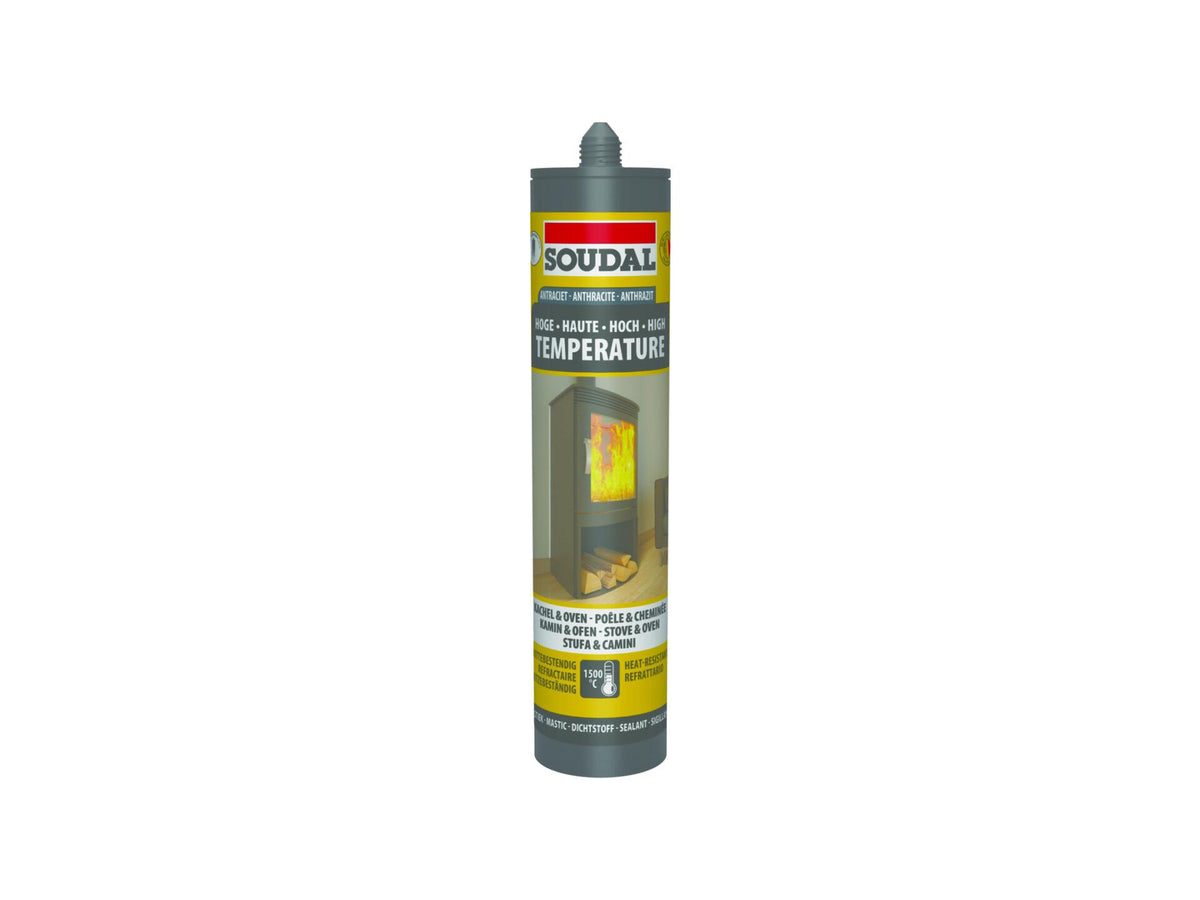 Soudal afdichtingskit hoge temperatuur 290ml zwart