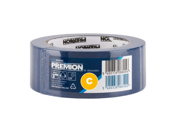 Premion afplaktape 40m x 40mm blauw