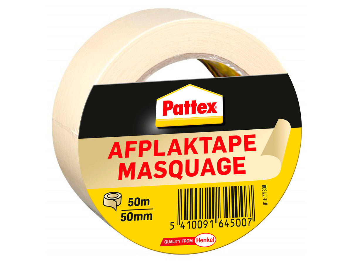 Pattex afplaktape 50m x 50mm beige
