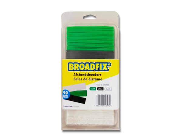 Broadfix cales d'espacement 100x28 mm 1-3 mm plat 90 pièces