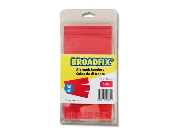 Broadfix cales d'espacement 100x28x6 mm plat 30 pièces
