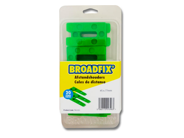 Broadfix cales d'espacement 45x77 mm 1-8 mm incliné 20 pièces